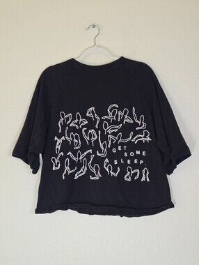 Get Some Sleep It All Just Hurts So Much Black Graphic Tee M